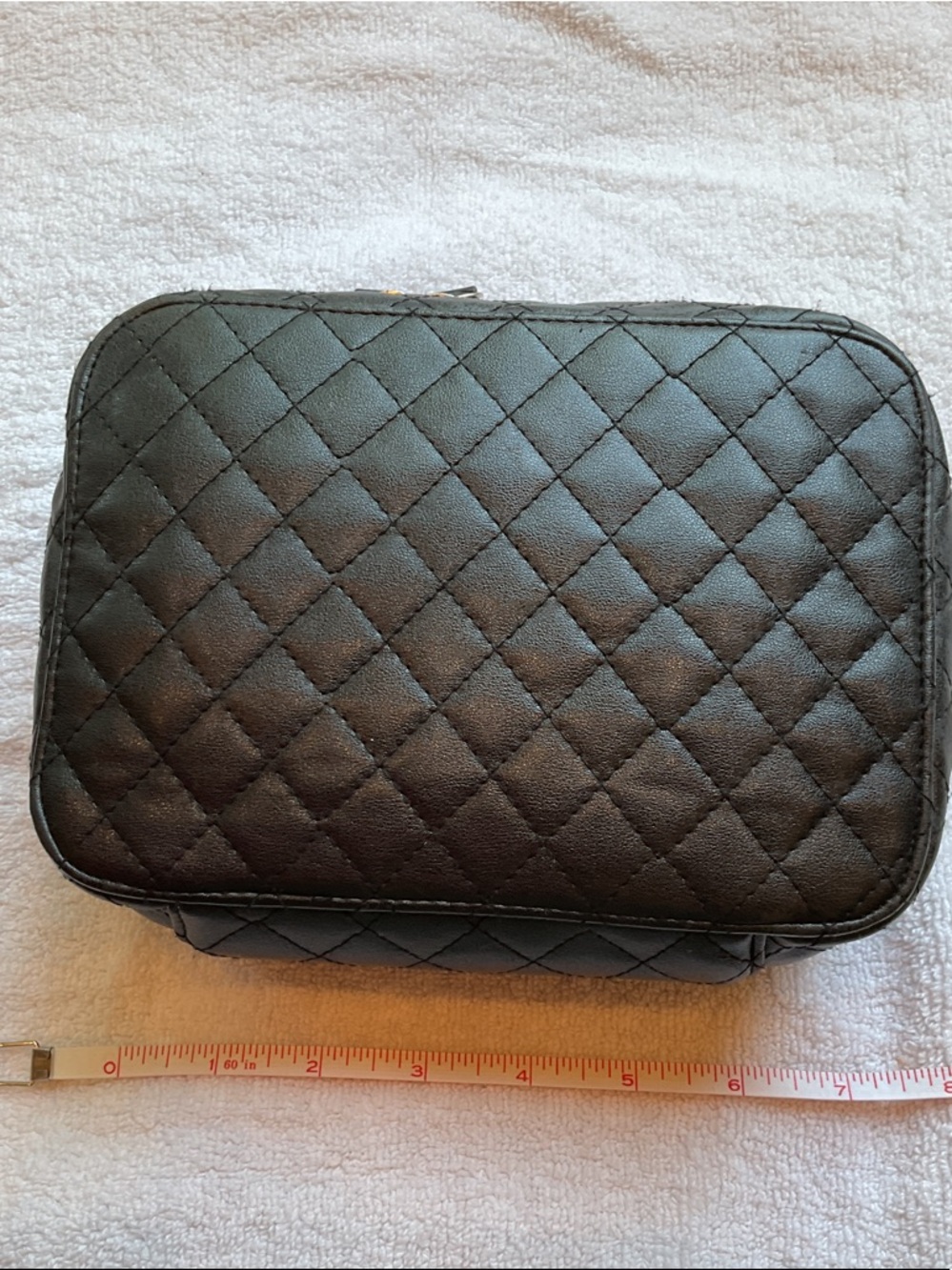 Trish McEvoy Quilted Black Cosmetic Case